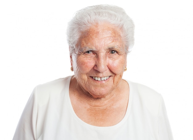 Free photo old woman smiling