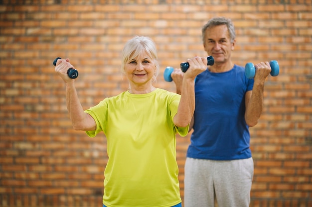 Older people working out