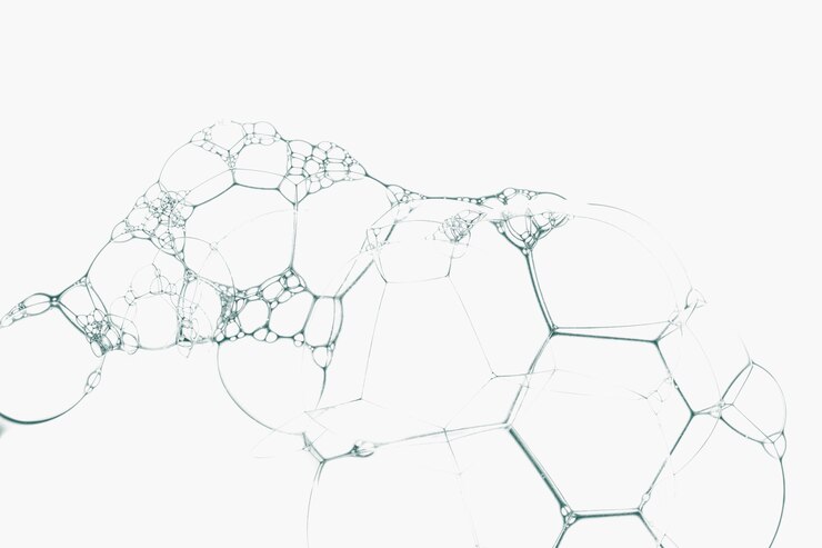Free Photo olive green soap bubble on white art background minimal style