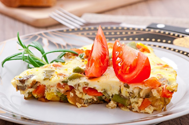 Omelet with vegetables