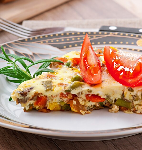 Omelet with vegetables