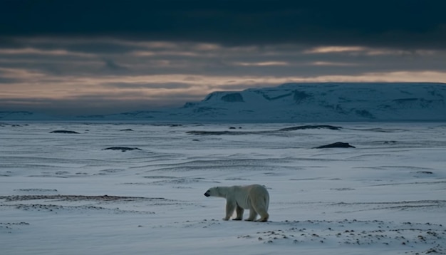 Free photo one majestic seal on a distant ice floe generated by ai