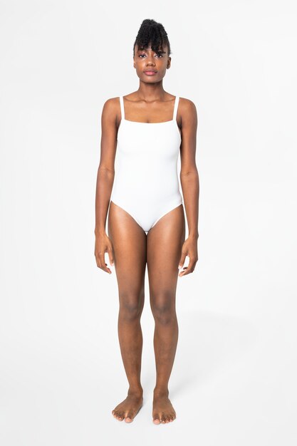 디자인 스페이스 전신으로 원피스 화이트 수영복 여성 여름 패션