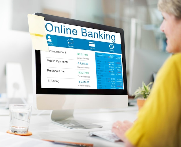 Online Banking Finance Banking E-banking Concept