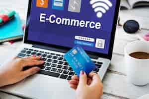 Free photo online purchasing payment e-commerce banking