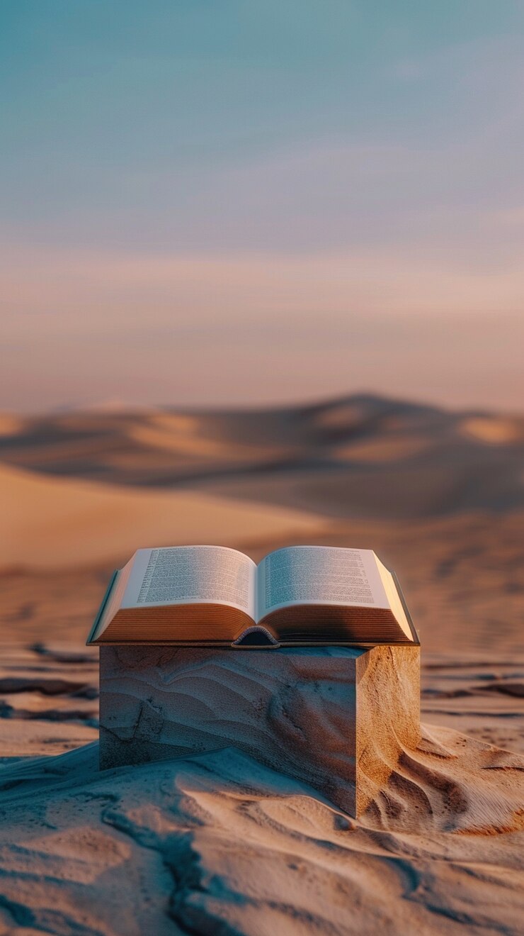 Free Photo open book in beautiful setting