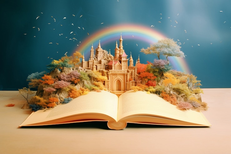 Free Photo open book concept for fiction storytelling and fairytale