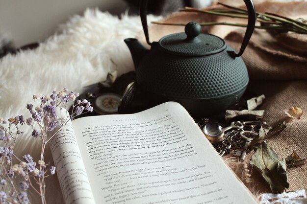 Open Book and Teapot