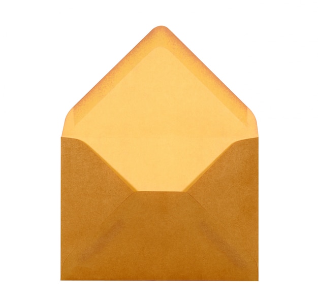 An open brown envelope