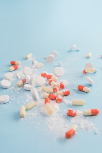 Open capsule with medication