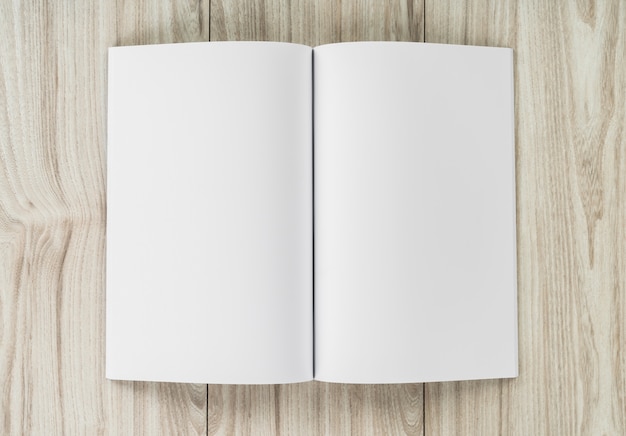 Open notebook with blank pages