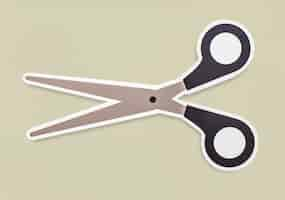 Free photo open scissors icon isolated