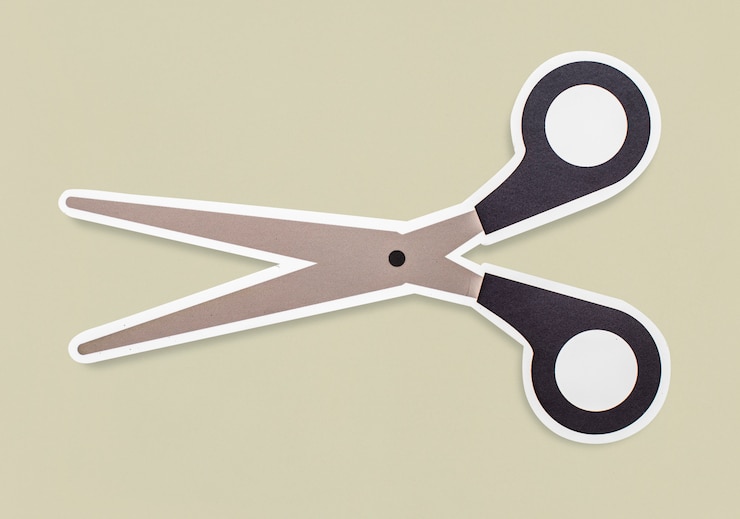 Free Photo open scissors icon isolated