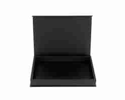 Free photo open wooden black box