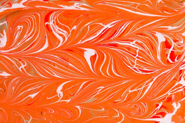 Бесплатное фото Оранжевая и белая яркая абстракция