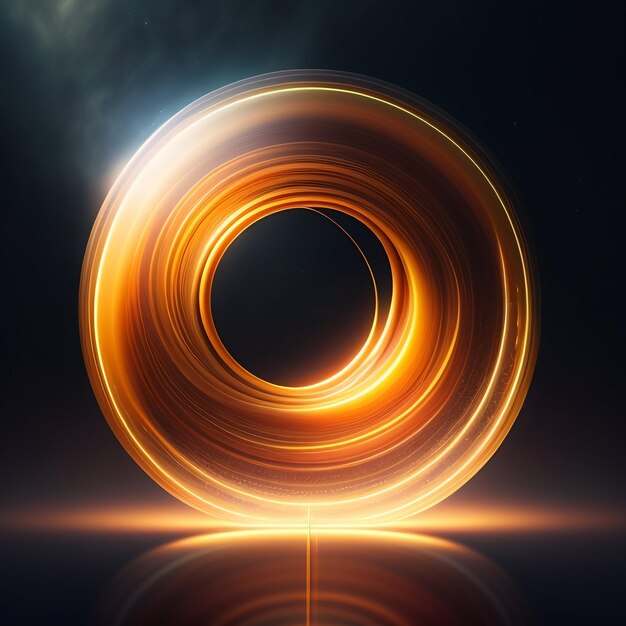 An orange circle with the word light on it