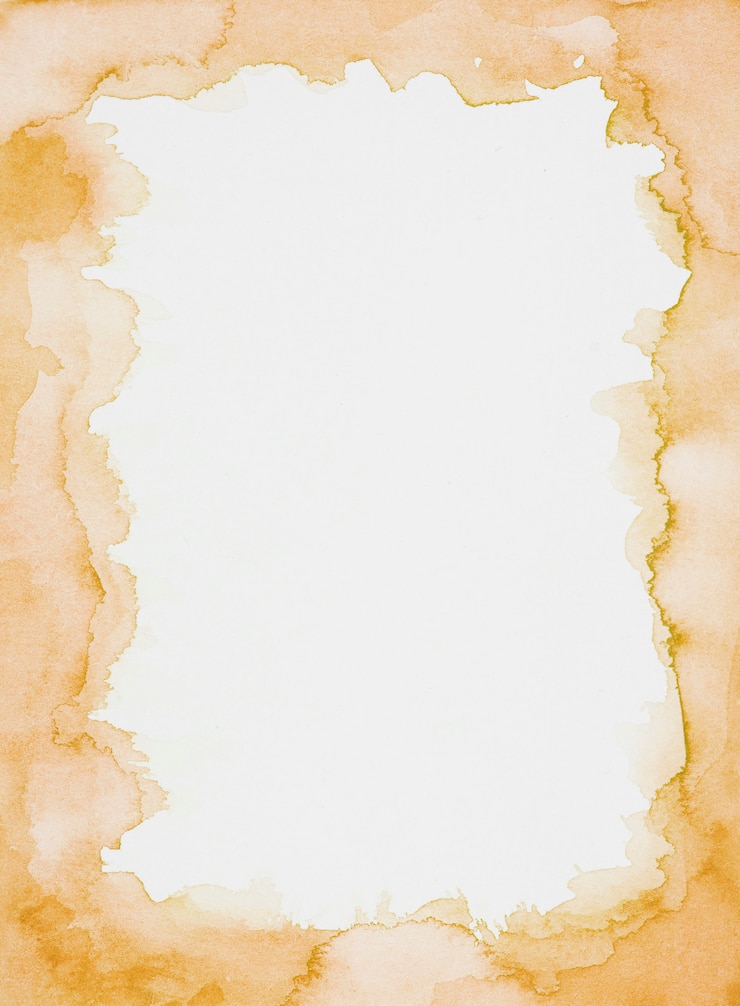 Free Photo orange frame of paints on white sheet