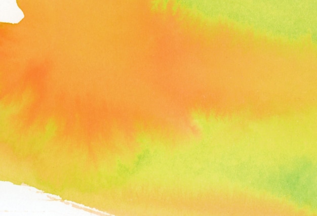 Orange and green watercolor background