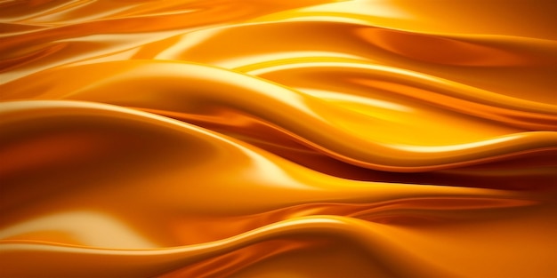 波とオレンジ色の液体テクスチャ背景