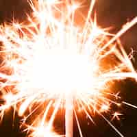 Free photo orange new year festive sparkler