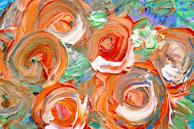 Free photo orange paint textured background abstract handmade experimental art