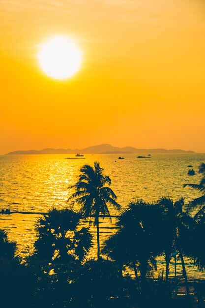 orange paradise sun landscape background