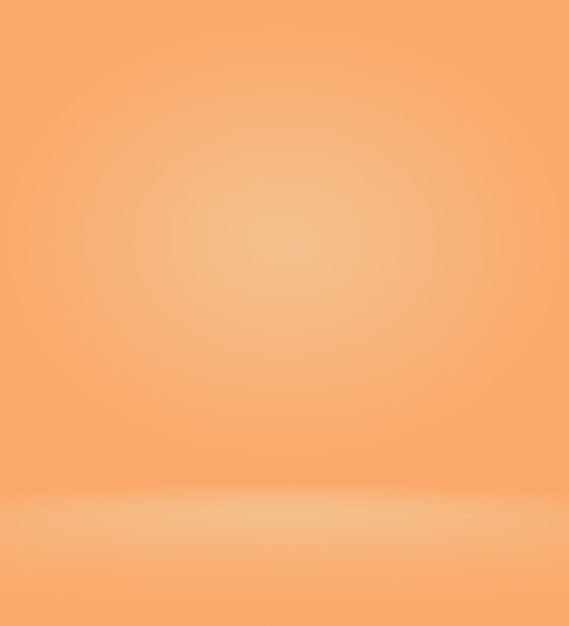 Free photo orange photographic studio background vertical with soft vignette soft gradient background painted c...