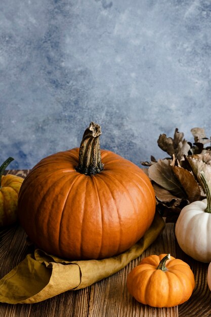 Orange pumpkins Halloween jack o&#39; lantern