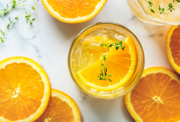 Orange and thyme infused water recipe