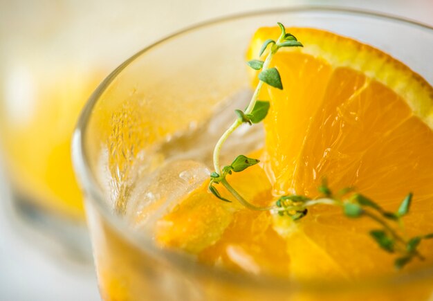 Orange and thyme infused water recipe