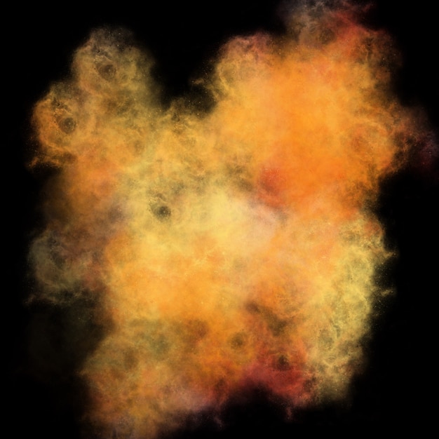 Orange watercolor stains render background