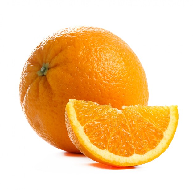 白地にオレンジ