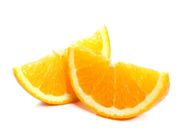 Foto gratuita arancione su bianco