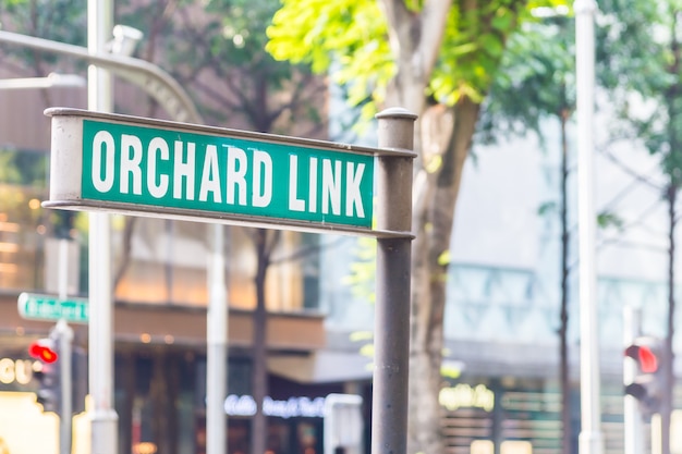 Free photo orchard sign at singapore