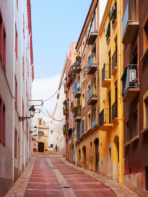 Ordinary street of european town. Tarragona