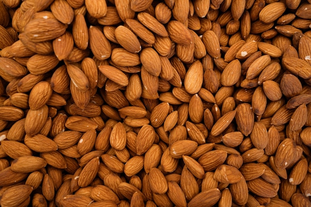 Organic almonds background