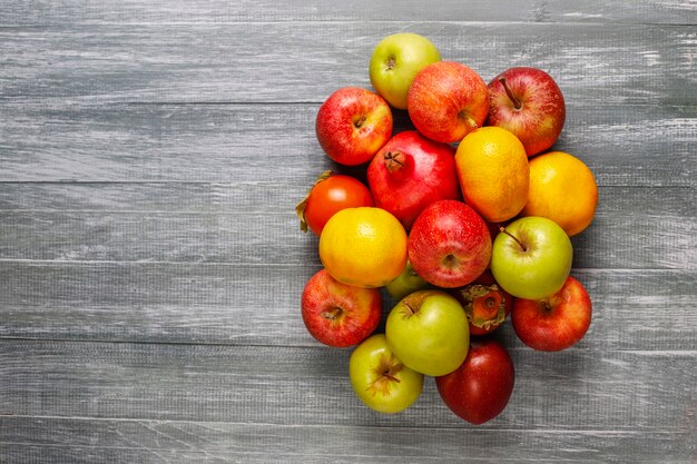 Organic autumn fruits.