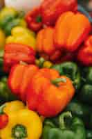 Free photo organic fresh colorful bell peppers