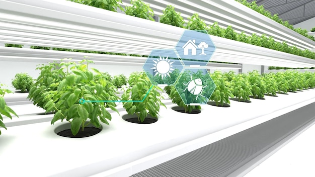 Free photo organic hydroponics vegetable farm