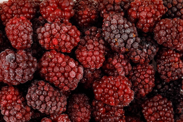 Organic and ripe mulberry fruit . close-up.