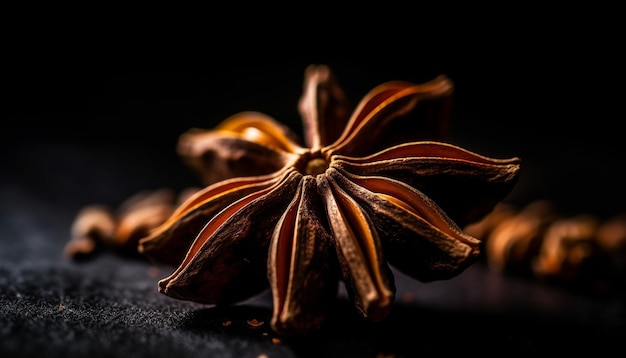 Free photo organic star anise a seasoning for healthy food generated by ai