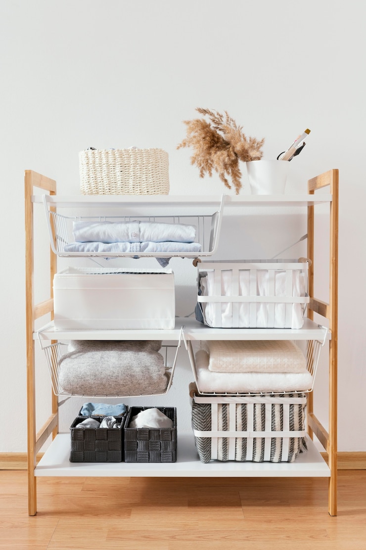 Free Photo organized cabinet at home