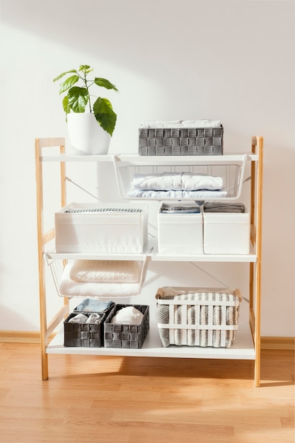 Organized cabinet at home