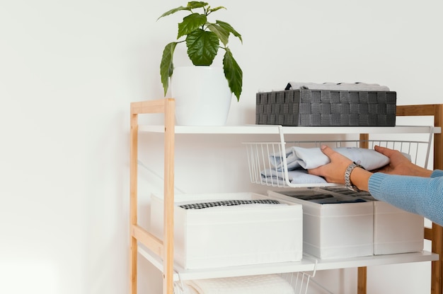 Free Photo organized cabinet at home
