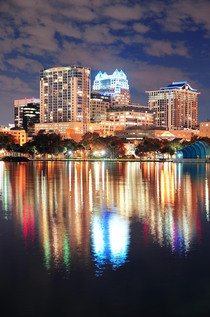 Foto gratuita tramonto del centro di orlando