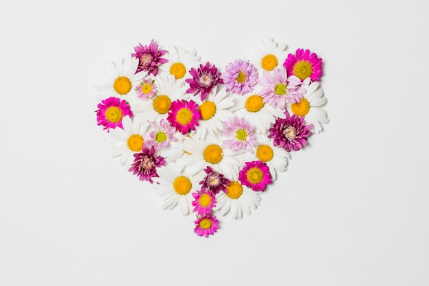 Ornamental heart of bright flowers