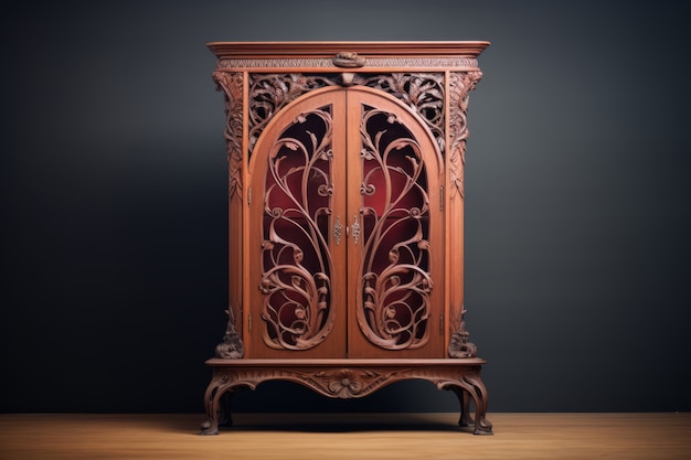 Free photo ornate dresser in art nouveau style