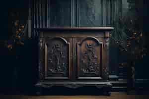 Free photo ornate dresser in art nouveau style