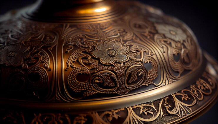 Free Photo ornate golden floral pattern symbolizes eastern elegance generated by ai