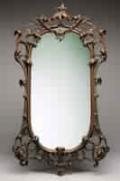 Free photo ornate mirror in art nouveau style